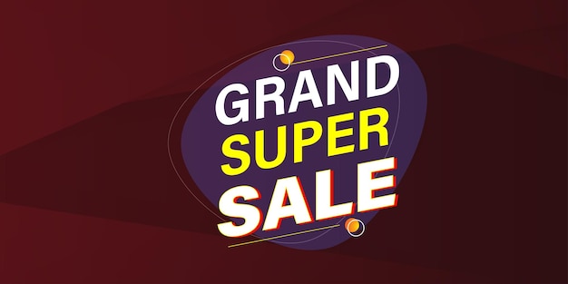 Grand super sale kastanjebruine abstracte achtergrond professionele multifunctionele ontwerpbanner