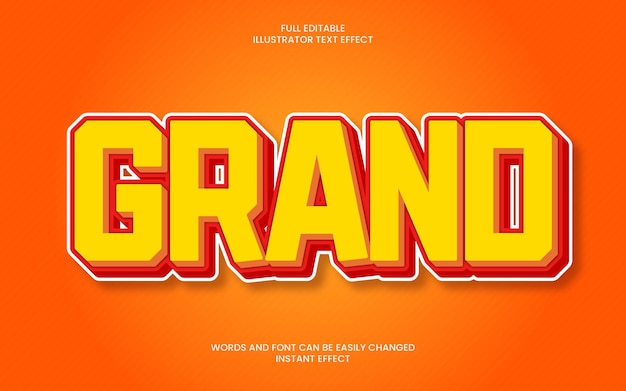 Grand text effect