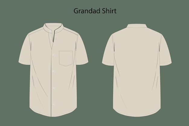 Vector grandad shirt 1