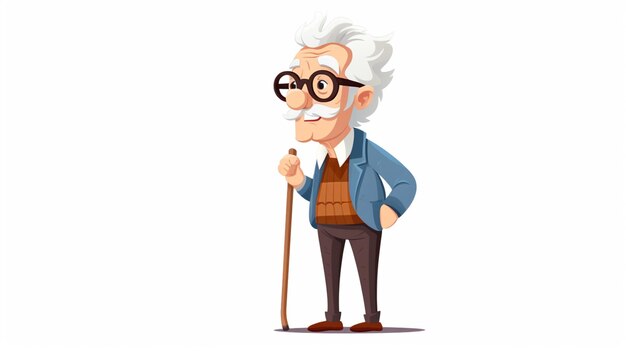 Vector grandfather cartoon vector