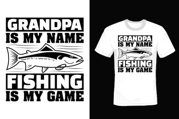 Дизайн футболки дедушки, типография, винтаж