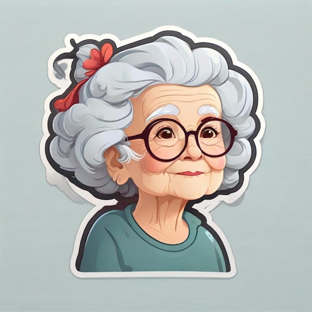 Grandma cartoon vector background