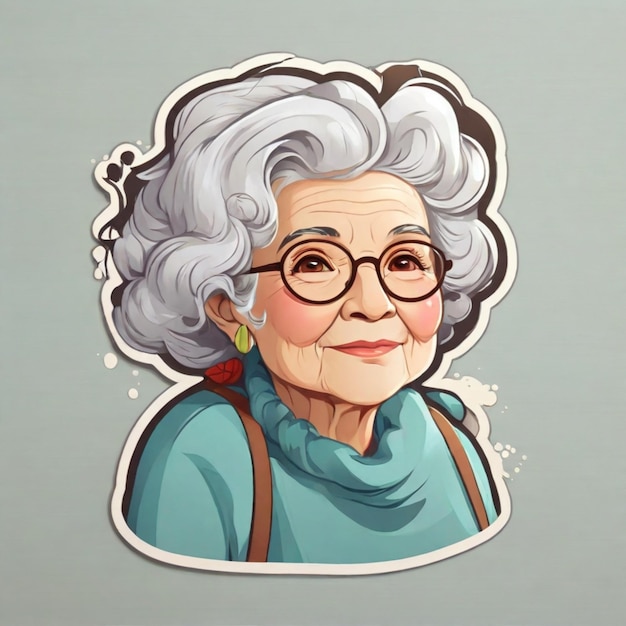 Grandma cartoon vector background