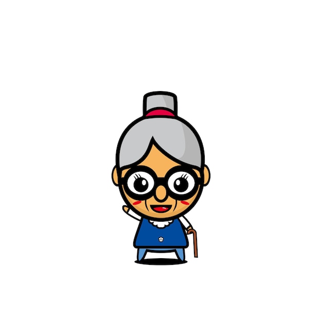 Grandma cute design art cartoon character vector design