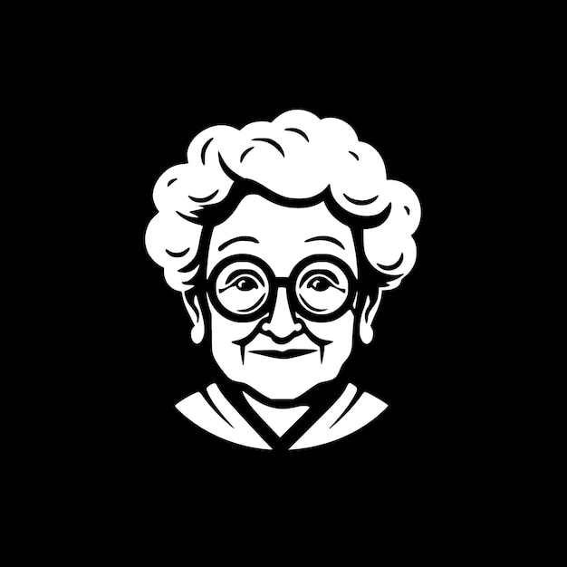 Grandma Minimalist and Simple Silhouette Vector illustration