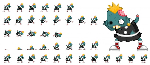 Vettore grandma mummy game sprite