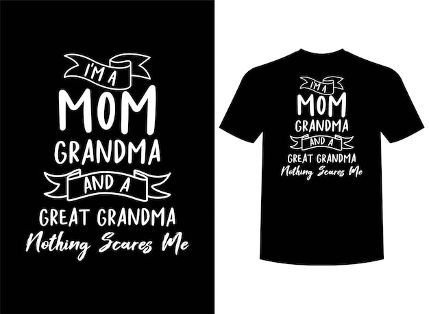 벡터 할머니 인쇄용 티셔츠 디자인