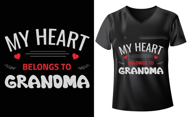 Vector grandma t-shirt design