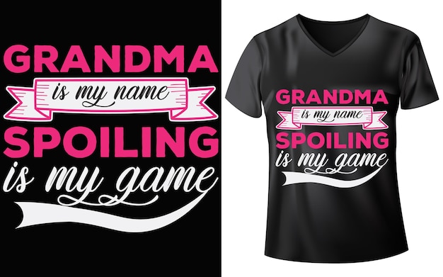 Vector grandma t-shirt design