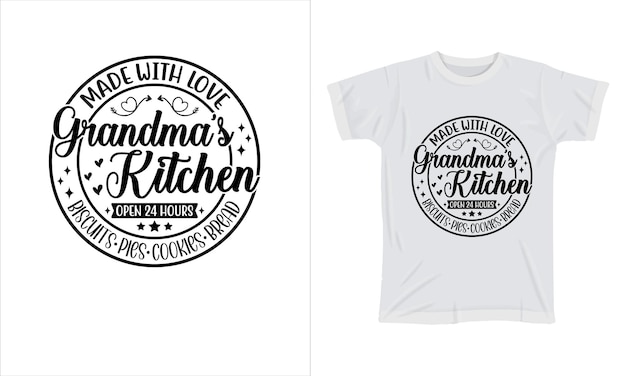 Grandmas kitchen open 24 hours colorful graphic tshirt funny design