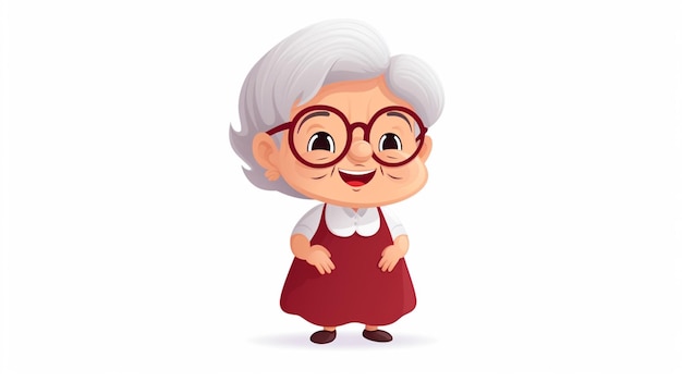 Vector grandmother cartoon vector