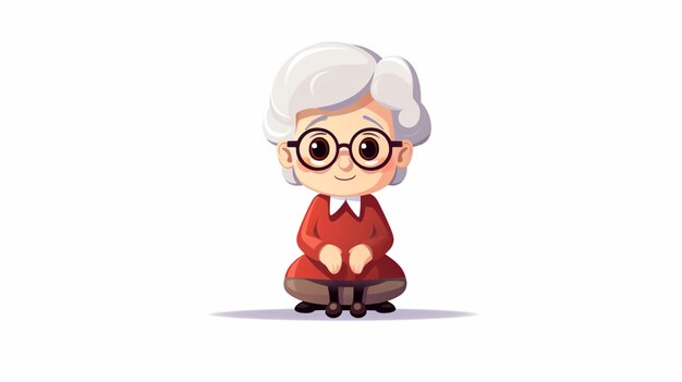 Vector grandmother cartoon vector