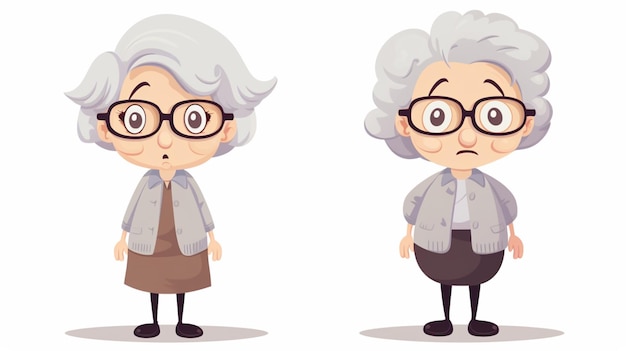 Vector grandmother cartoon vector