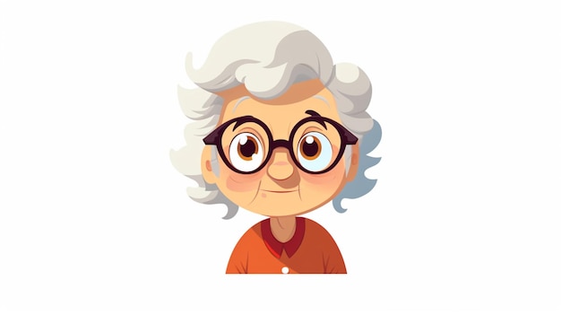 Vector grandmother cartoon vector