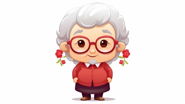 Vector grandmother cartoon vector