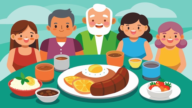 Vector grandmothers secret recipe for hogao sauce adds a unique flavor to each bite of the hearty bandeja