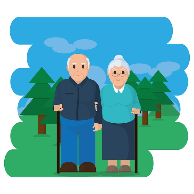 Grandparents cartoon design