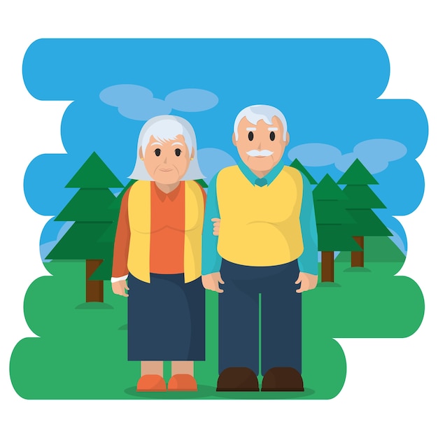 Grandparents cartoon design