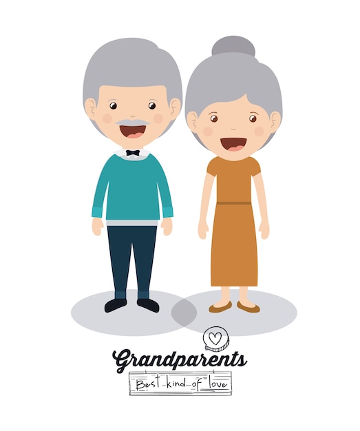 Vector grandparents concept design