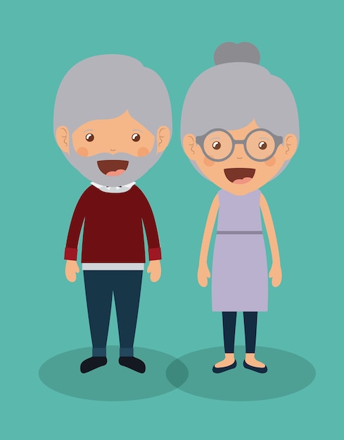 Vector grandparents concept design