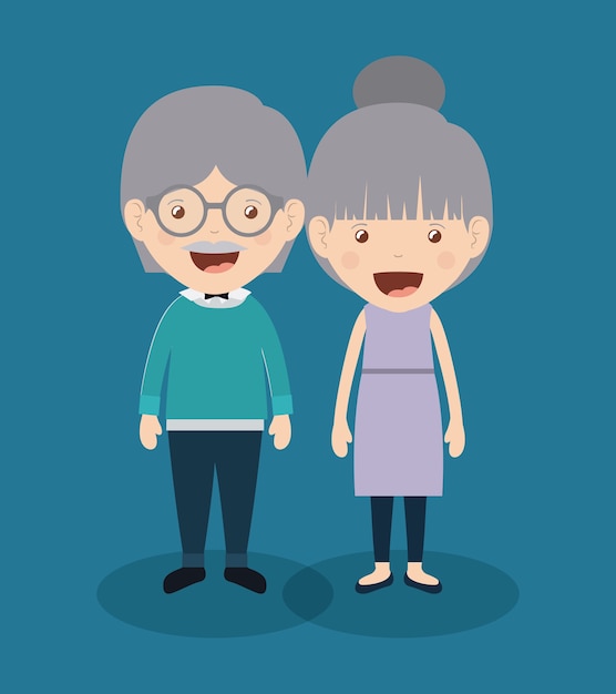 Vector grandparents concept design