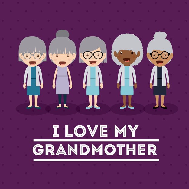 Vector grandparents concept design