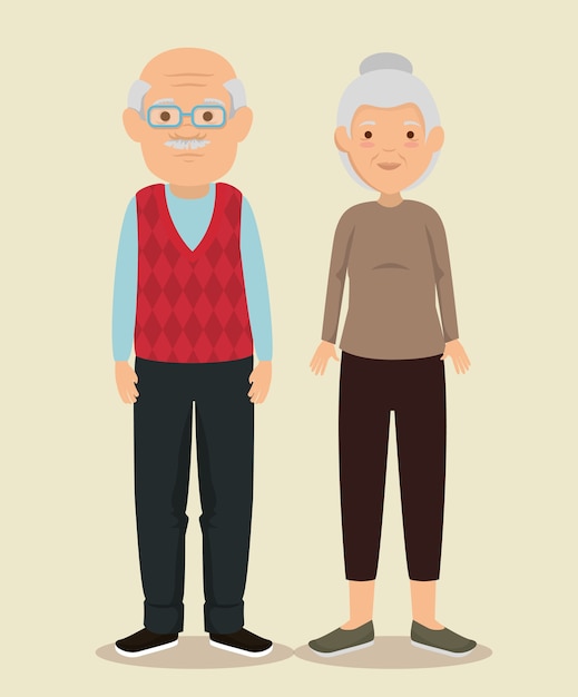 grandparents couple avatars characters