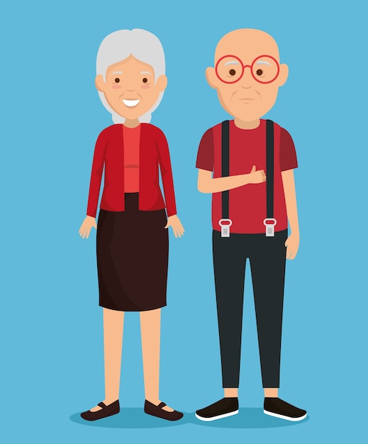 grandparents couple avatars characters