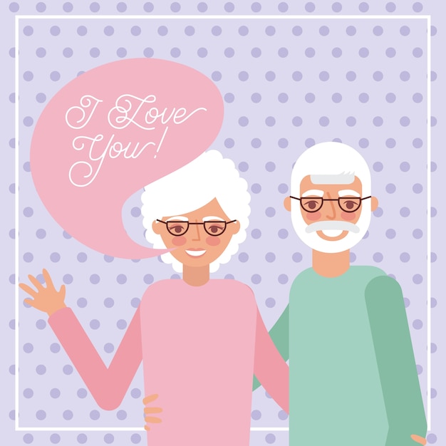 Vector grandparents day card