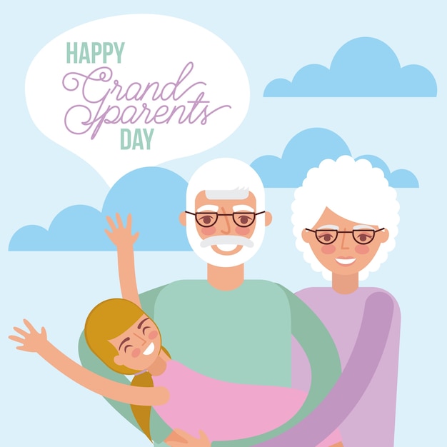 Vector grandparents day card