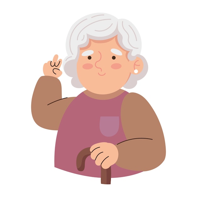 祖父母の日 おばあちゃんキャラクター