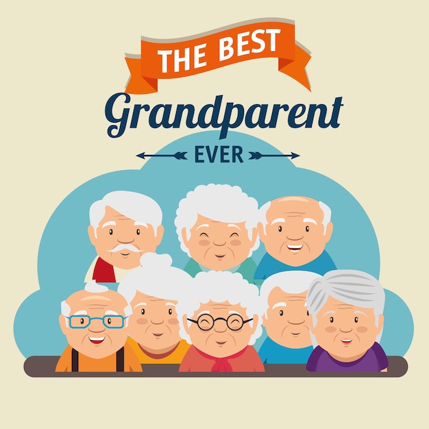 Grandparents day greeting card 