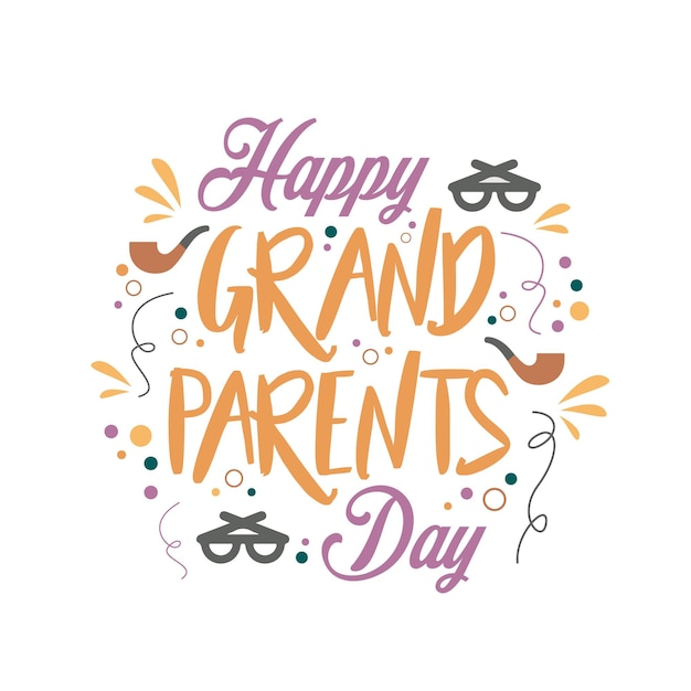 Vector grandparents day lettering