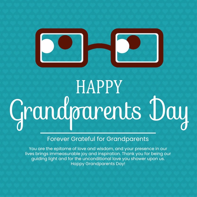 Grandparents day post design vector file