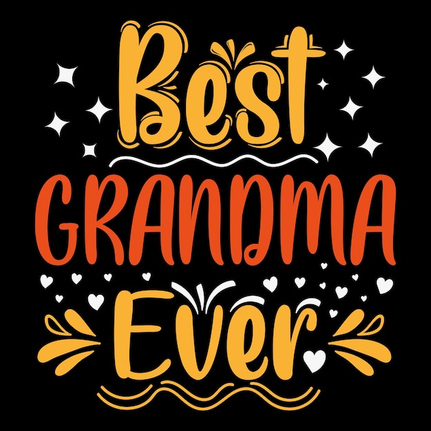 祖父母の日の t シャツのデザイン、おじいちゃんの t シャツ、タイポグラフィーの祖母の t シャツ、ベクトル要素