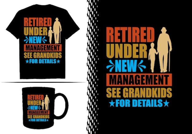 День бабушки и дедушки дизайн футболки довольно векторный шаблон