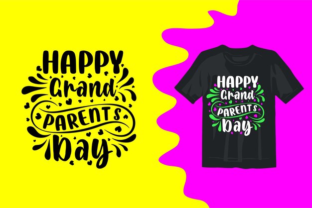 Grandparents day t shirt design vector