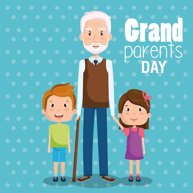 Vector grandparents day