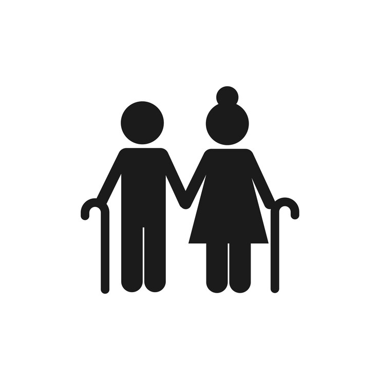 Grandparents icon isolated on white background Vector illustration