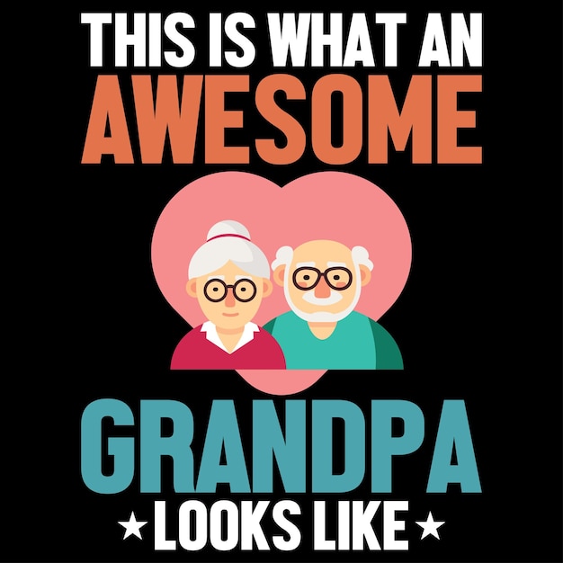 Vector grandparents tshirt bundle design