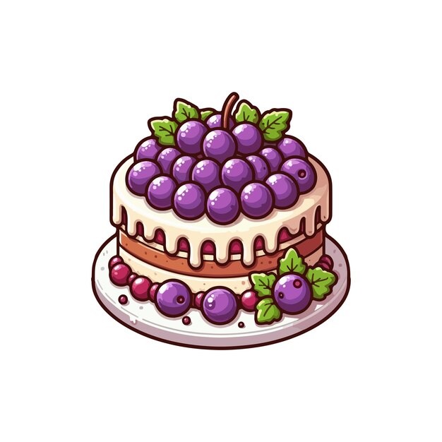 Vector grape cake ai generated image