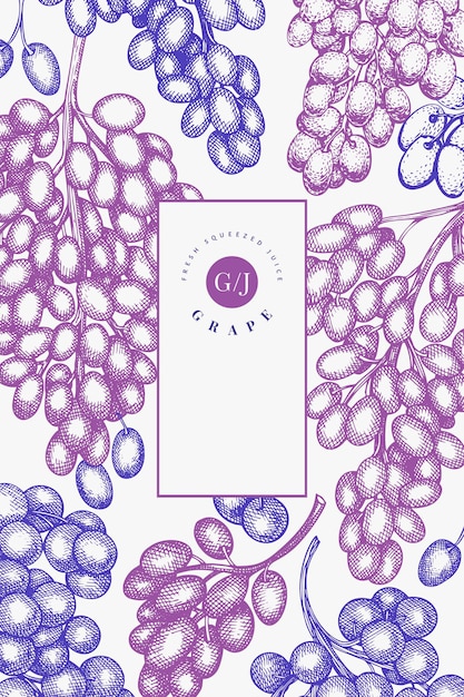 Grape design template.