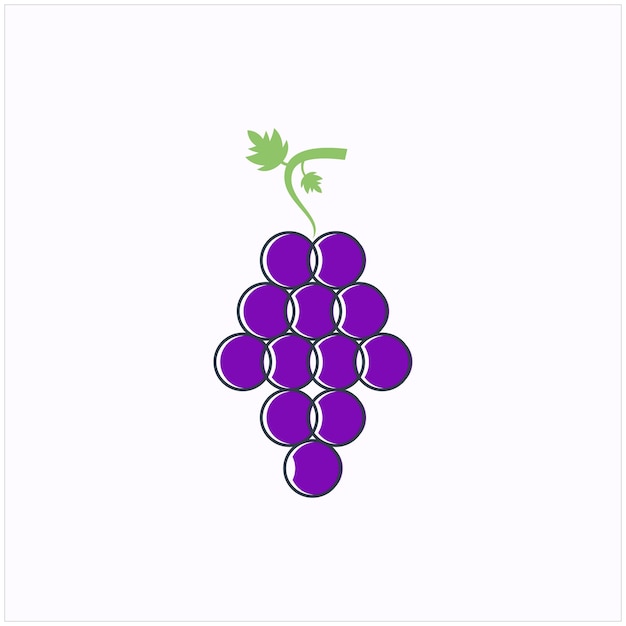 Disegno del logo di frutta d'uva