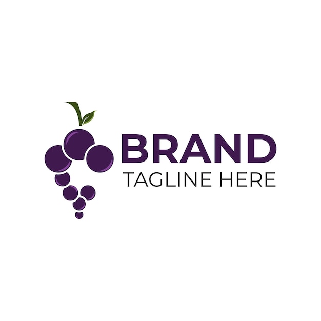 Vector grape fruit logo