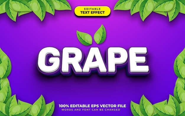 Grape Fruit Text Effect Style