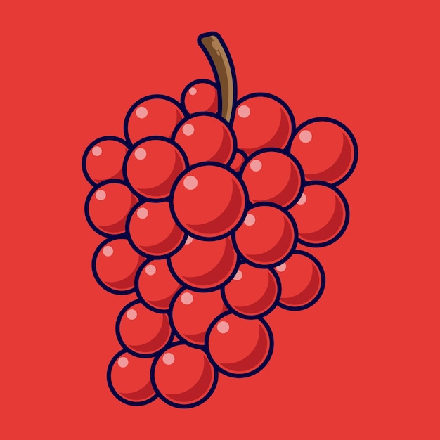 Grape Fruit Vector Illustration