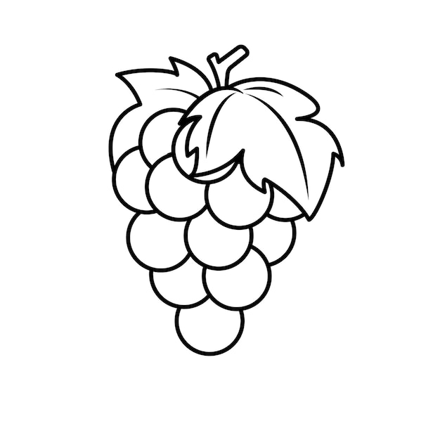 Grape Line Art