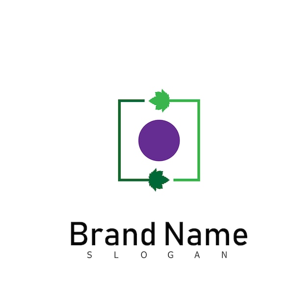 Grape logo design drink symbol