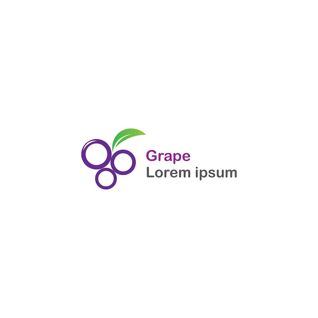 Grape logo food wine label design