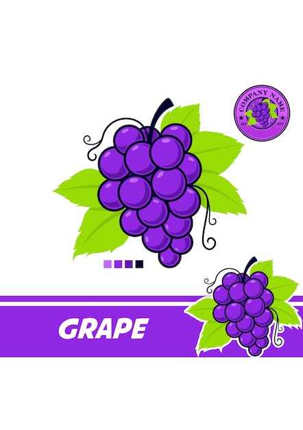 Grape logo vector